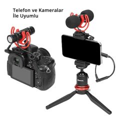 Boya BY-MM1 Pro Çift Kafalı Shotgun Mikrofon