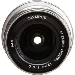 Olympus M.Zuiko Digital ED 12mm f/2 Lens (Gümüş)