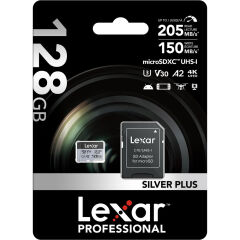 Lexar 128GB Silver Plus 205MB/s microSDXC Kart