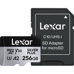 Lexar 256GB Silver Plus 205MB/s microSDXC Kart