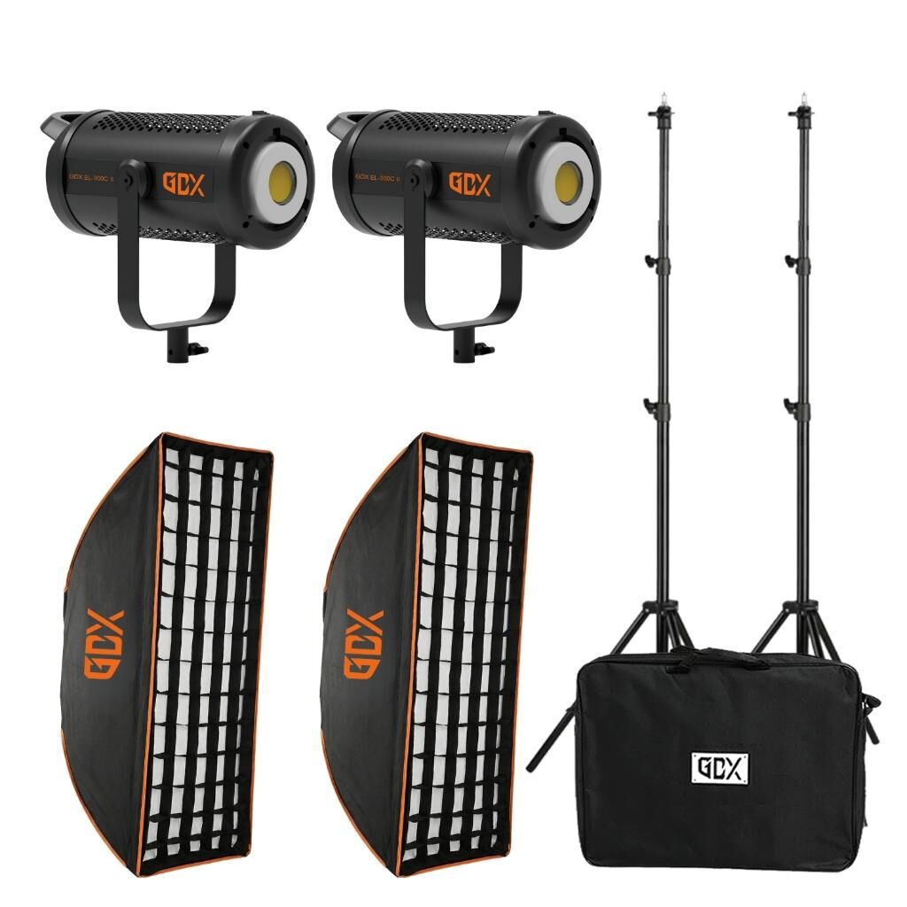 GDX EL-300C II Video ve Fotoğraf Sürekli Işık İkili Set