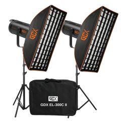 GDX EL-300C II Video ve Fotoğraf Sürekli Işık İkili Set