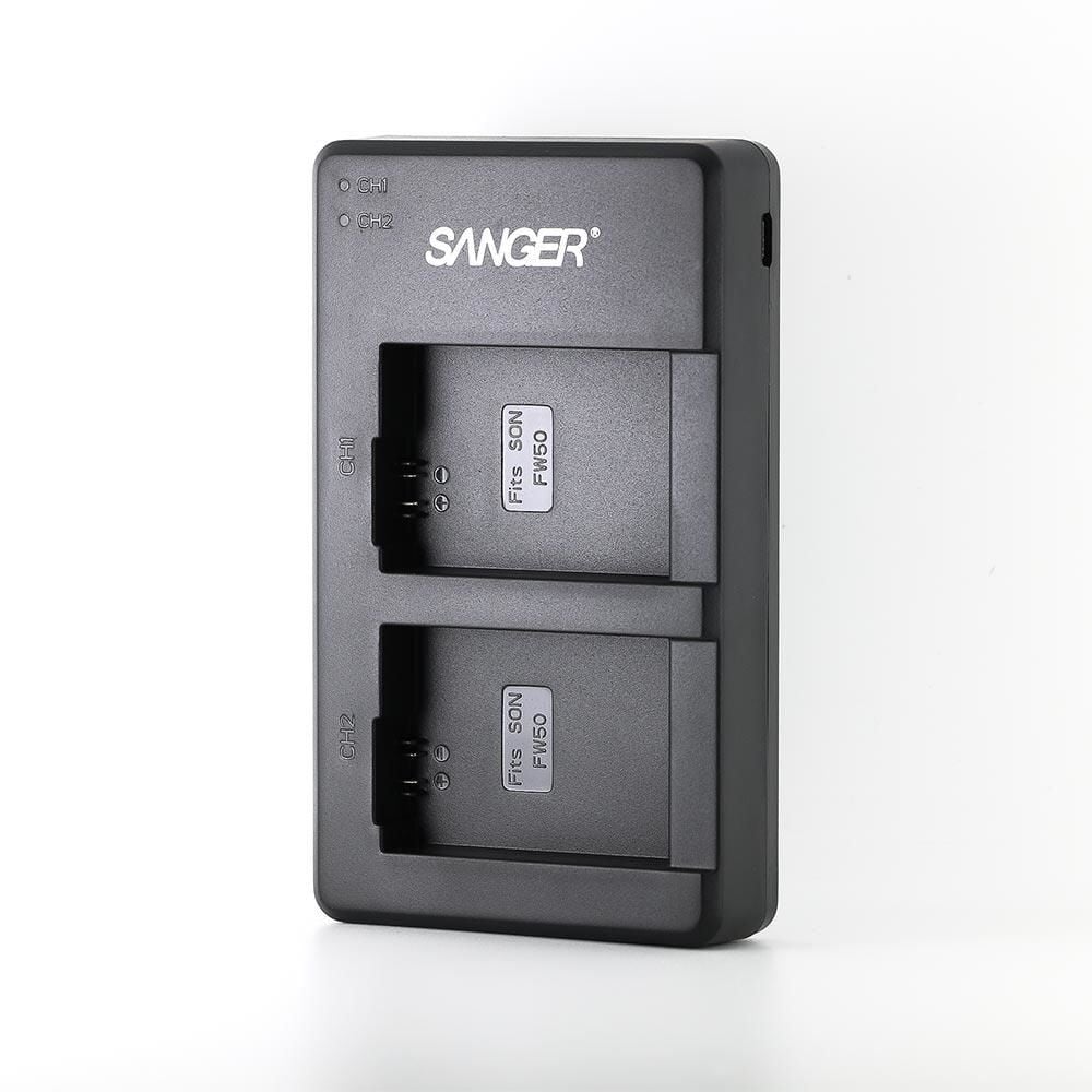 Sanger NP-FW50 Sony İkili USB Şarj Aleti (Fiş Adaptörü Hariç)