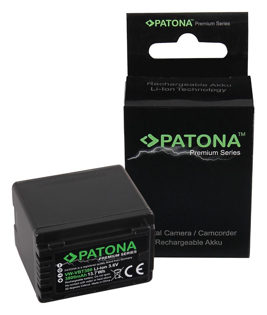 Patona 1257 Premium Panasonic VW-VBT380 HC-V750EB W580 V550EB
