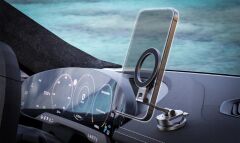 Leofoto PM-02 Manyetik Araç Telefon Tutucu Gümüş