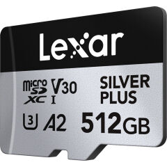 Lexar 512GB Silver Plus 205MB/s microSDXC Kart