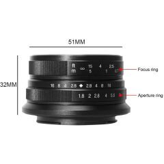 7artisans 25mm f/1.8 APS-C Manuel Lens (Fujifilm X)