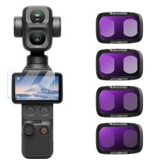 K&F Concept Dji Osmo Pocket 4P İçin 4 Parça ND/PL Filtre Seti (ND8/PL, ND16/PL, ND32/PL, ND64/PL) (Plastik)