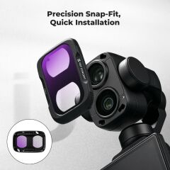K&F Concept Dji Osmo Pocket 4P İçin 4 Parça ND/PL Filtre Seti (ND8/PL, ND16/PL, ND32/PL, ND64/PL) (Plastik)