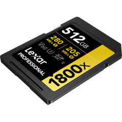 Lexar 512GB Gold 1800x V60 UHS-II SDXC Hafıza Kartı