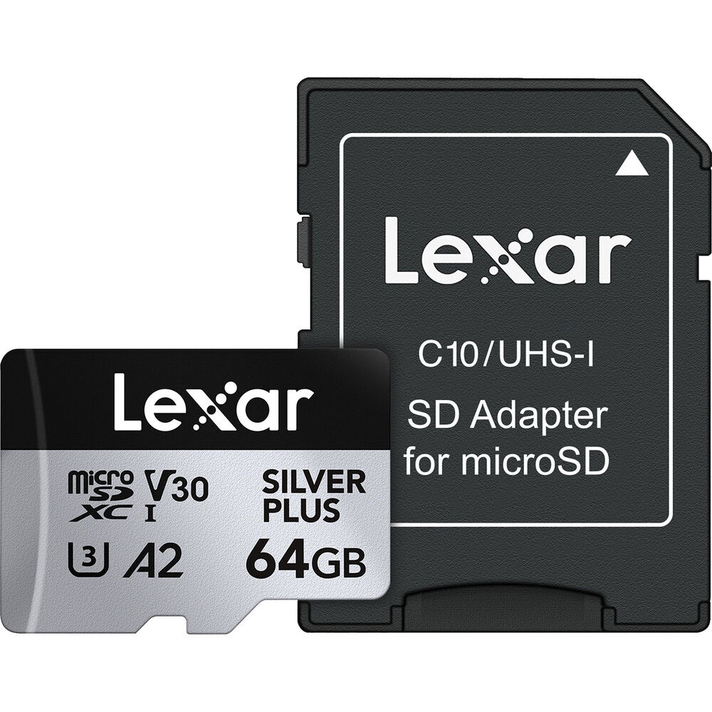 Lexar 64GB Silver Plus 205MB/s microSDXC Kart