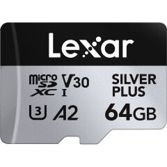 Lexar 64GB Silver Plus 205MB/s microSDXC Kart