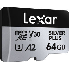 Lexar 64GB Silver Plus 205MB/s microSDXC Kart
