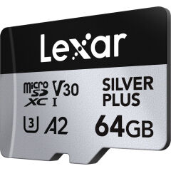 Lexar 64GB Silver Plus 205MB/s microSDXC Kart