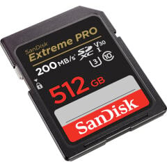 Sandisk 512GB SDXC Extreme Pro 200MB/s Hafıza Kartı