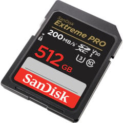 Sandisk 512GB SDXC Extreme Pro 200MB/s Hafıza Kartı
