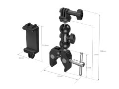 SmallRig 4373 Telefon Tutuculu ve Aksiyon Kamera Uyumlu Magic Arm