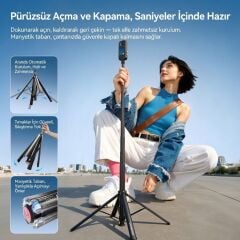 Ulanzi TT91 Otomatik Açılır 1/4 inç Bağlantılı Uzatma Çubuğu
