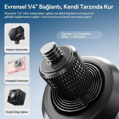 Ulanzi TT91 Otomatik Açılır 1/4 inç Bağlantılı Uzatma Çubuğu