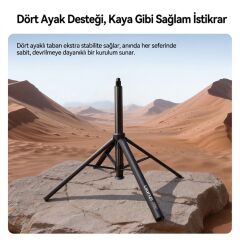Ulanzi TT91 Otomatik Açılır 1/4 inç Bağlantılı Uzatma Çubuğu