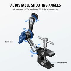 NEEWER ST15C Profesyonel Ayarlanabilir Magic Arm