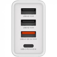 Verbatim 30W 4 Bağlantı Noktalı USB Duvar Şarj Cihazı - Beyaz